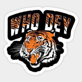 Who Dey Cincinnati Football Sticker